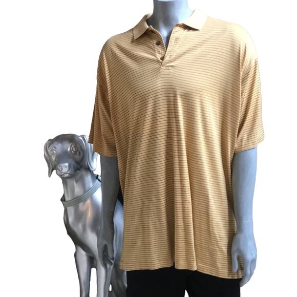 Bolle Golf XL Polo Short Sleeve Yellow Shirt Men's Size XL - Picture 1 of 8